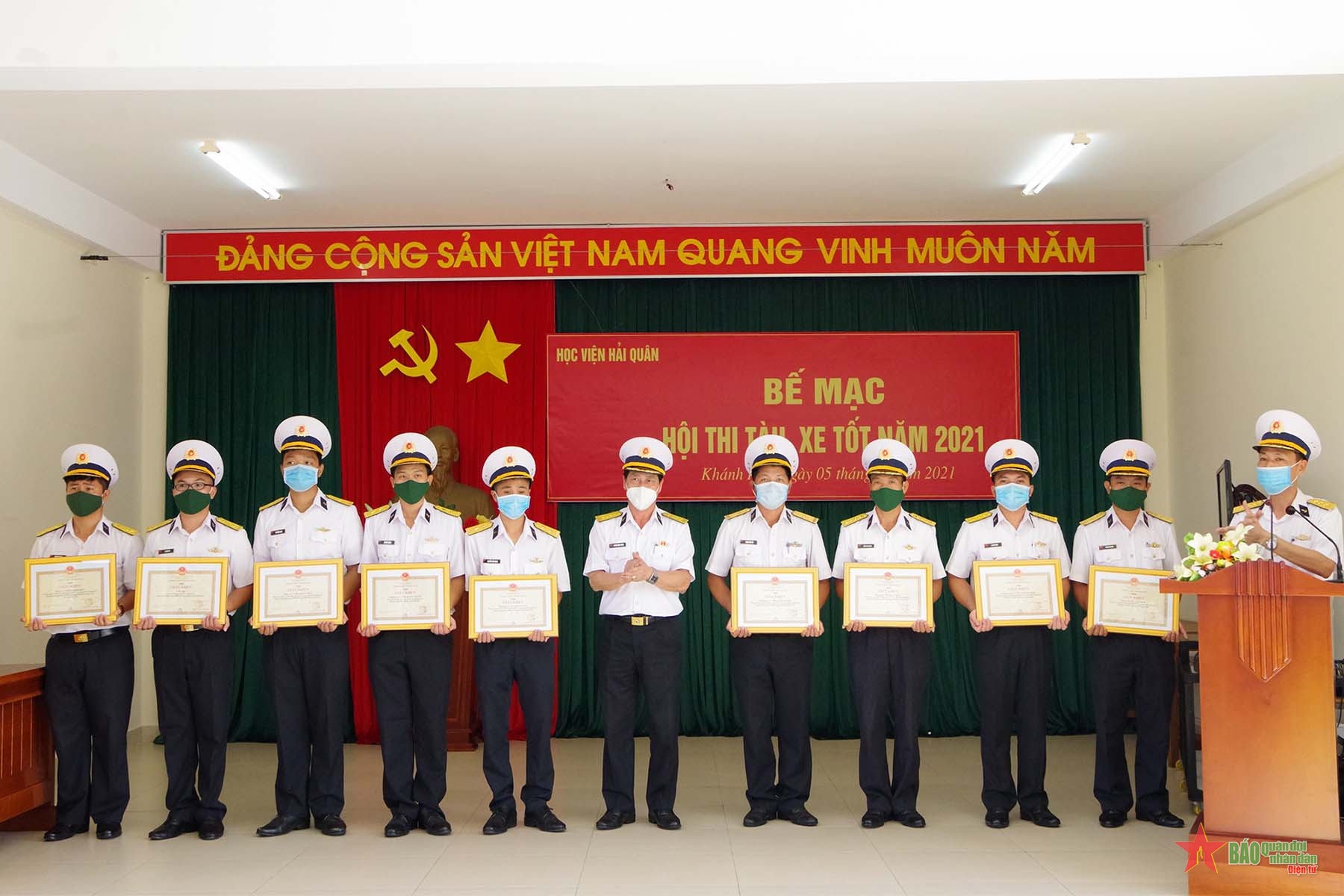 Học viện Hải quân: 21 tập thể, cá nhân đoạt giải tại hội thi tàu, xe tốt năm 2021